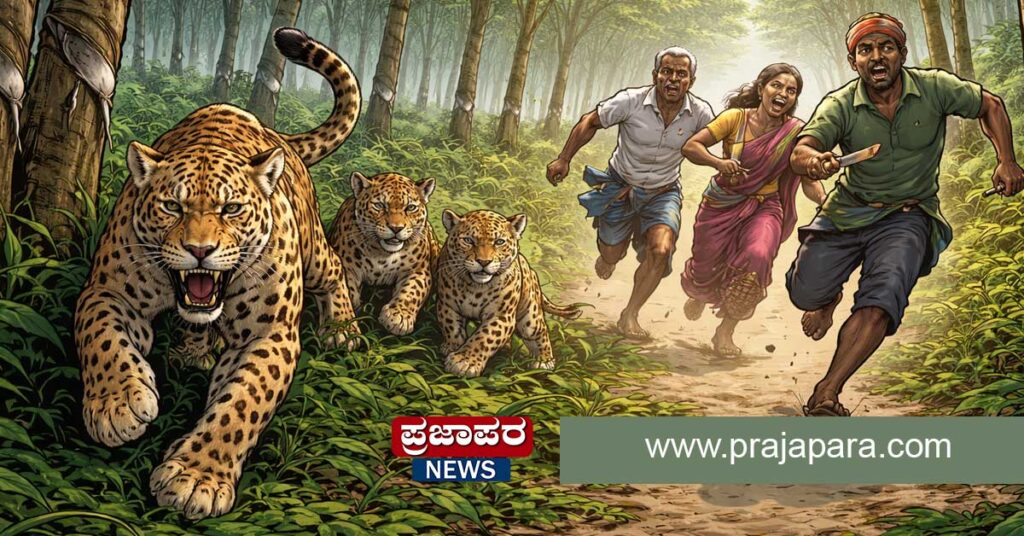 ಮುಂಡಾಜೆ: ರಬ್ಬರ್ ತೋಟದಲ್ಲಿ ನಾಲ್ಕು ಚಿರತೆಗಳು ಪ್ರತ್ಯಕ್ಷ – ಗ್ರಾಮೀಣ ಪ್ರದೇಶದಲ್ಲಿ ಆತಂಕ