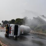 ಕಟಪಾಡಿ ಬಳಿ ಗ್ಯಾಸ್ ಟ್ಯಾಂಕರ್ ಪಲ್ಟಿ